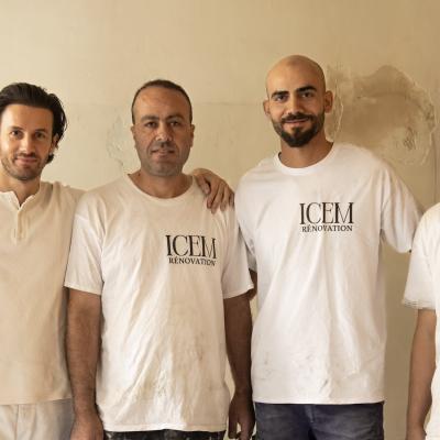 ICEM Rénovation Photo de chantier avec l'équipe
