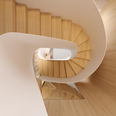 habillage escalier en staff courbe 2