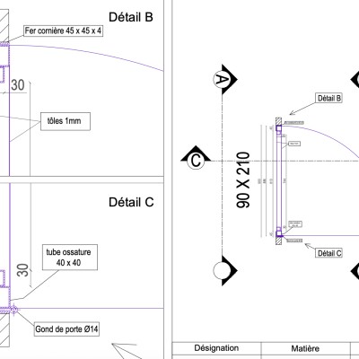 Plans de fabrication 1