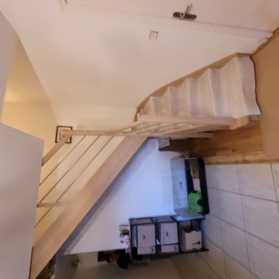 Pose escalier en chêne 2