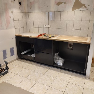 pose d'une petite cuisine 5