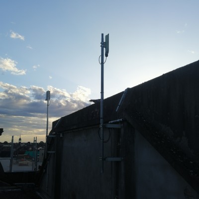 Vidéoprotection urbaine, pose de laisons radio 2