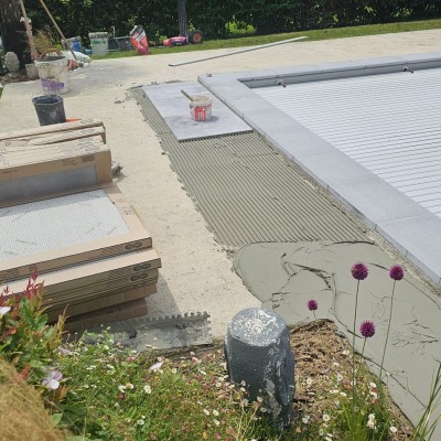 Pose carrelage extérieur 1
