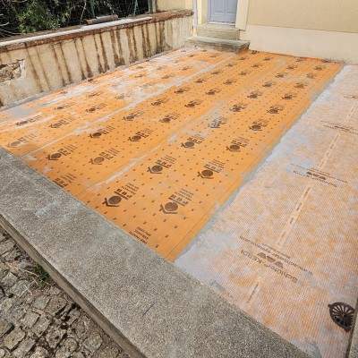 Rénovation et étanchéité d'une terrasse et pose dalle en granit 3