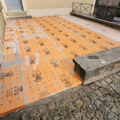 Rénovation et étanchéité d'une terrasse et pose dalle en granit 2
