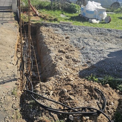 Travaux de maçonnerie seuil pose piliers et clôture 3