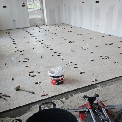 Chape traditionnelle et pose carrelage 3