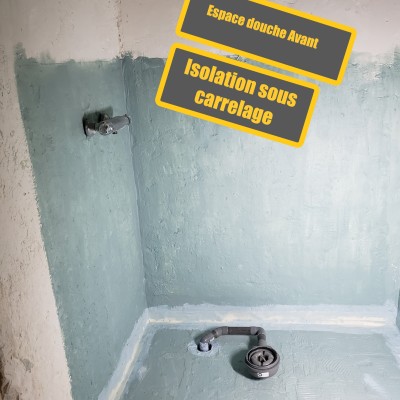 Ouvrage de rénovation de sale de bain (plomberie/ électricité Carrelage) 2