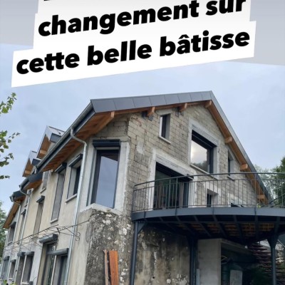 Rénovation de façades à la chaux  à AIX-Les-BAIN 2