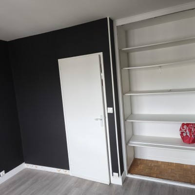 Pose papier peint et peinture mât au plafond, plinthes et placard. 1