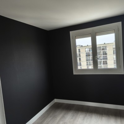 Pose papier peint et peinture mât au plafond, plinthes et placard. 3