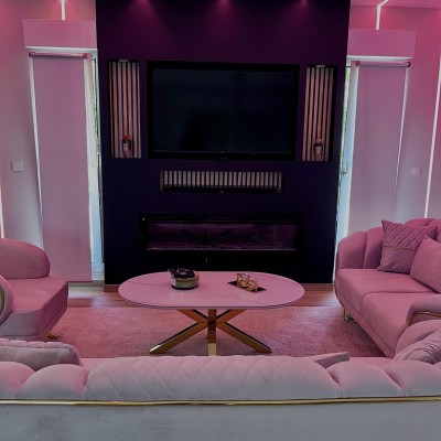 Salon moderne par eclairage ruban led 1