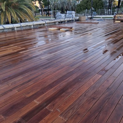 Travaux d'étanchéité et pose de plancher bois restaurant le BAOLI Cannes (06) 5