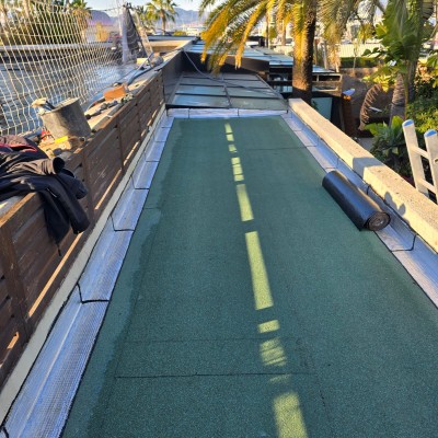 Travaux d'étanchéité et pose de plancher bois restaurant le BAOLI Cannes (06) 1