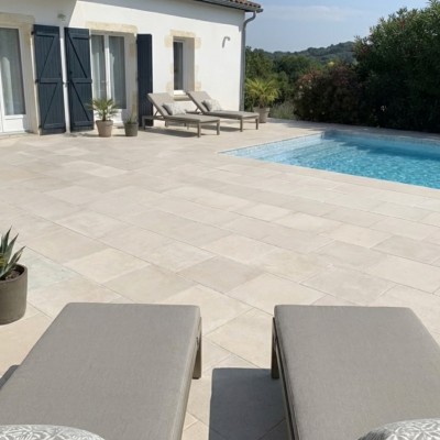 Pose de Carrelage dans la terrasse à urrugne 2