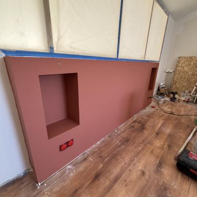 Réalisation d'une tête de lit sur mesure en plaques de plâtre 2
