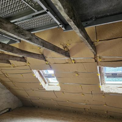 Rampants isolés en laine de bois 4