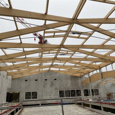 Pose de charpente de la piscine municipale de Blanquefort 2