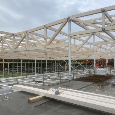 Pose de charpente du siège de Smart auto Pessac 3