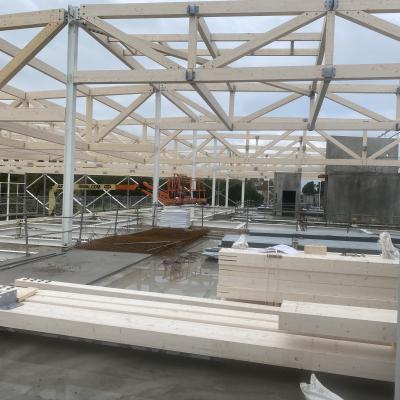 Pose de charpente du siège de Smart auto Pessac 2