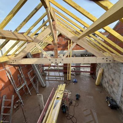 Charpente traditionnel de trois pavillons neuf à Fontenay sous bois 1