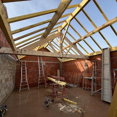 Charpente traditionnel de trois pavillons neuf à Fontenay sous bois 2