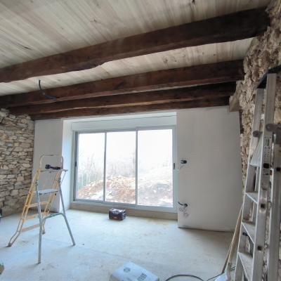 Chantier ossature métalique, fermacell et peinture 4
