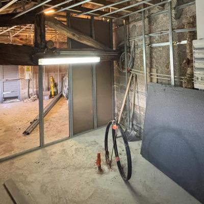 Travaux pose de placo isolation 1