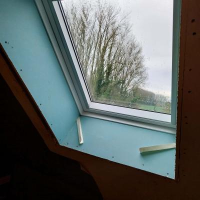 Chantier à Olhain : Habillage velux 2