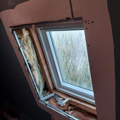 Chantier à Olhain : Habillage velux 3