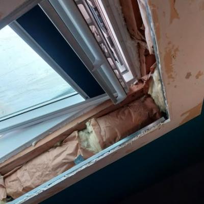 Chantier à Olhain : Habillage velux 5