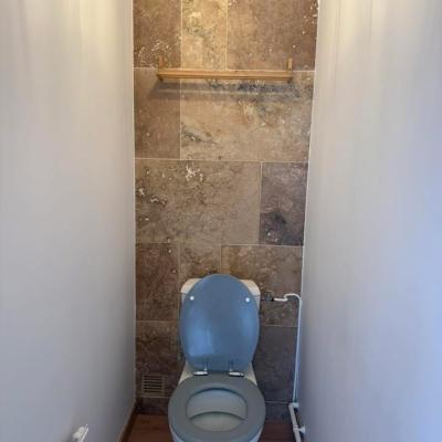 rénovation pièce wc , revêtement sol 3