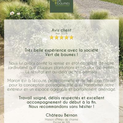 Dernière réalisation Vert de baumes